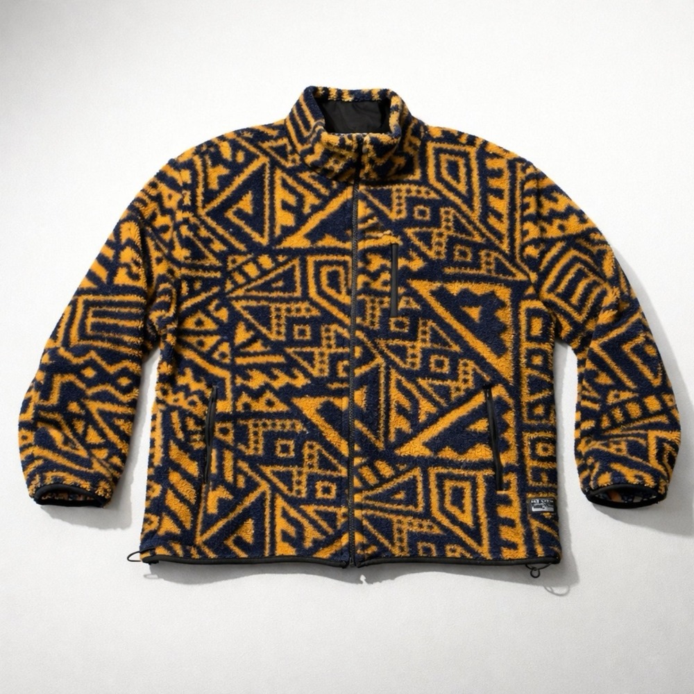 NWT Free Nature Fleece Jacket XL Geometric Tribal Gorpcore Streetwear
